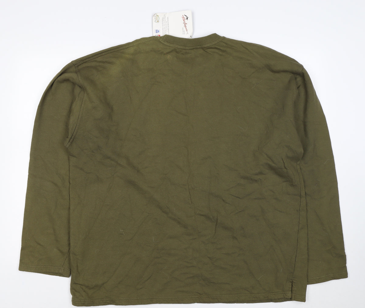 Huckleberry Men’s Green XL Wolf Graphic Cotton Pullover Sweatshirt