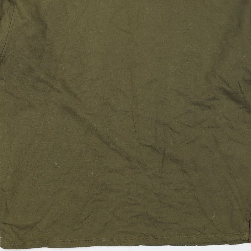 Huckleberry Men’s Green XL Wolf Graphic Cotton Pullover Sweatshirt