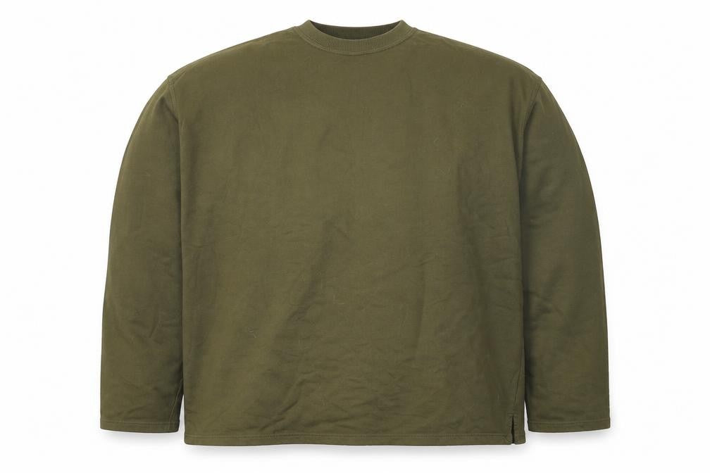 Huckleberry Men’s Green XL Wolf Graphic Cotton Pullover Sweatshirt
