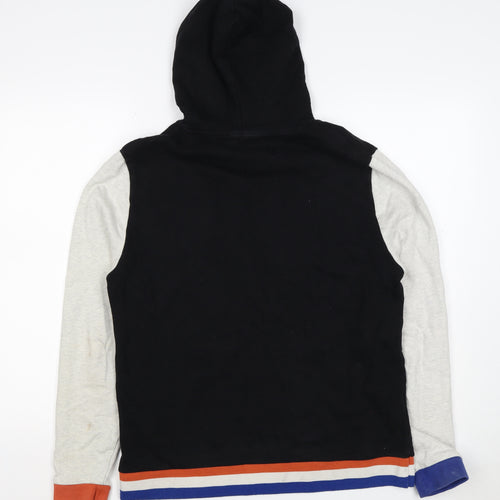 ASOS Men’s Black M Pullover Hoodie Colour Block Striped Trim