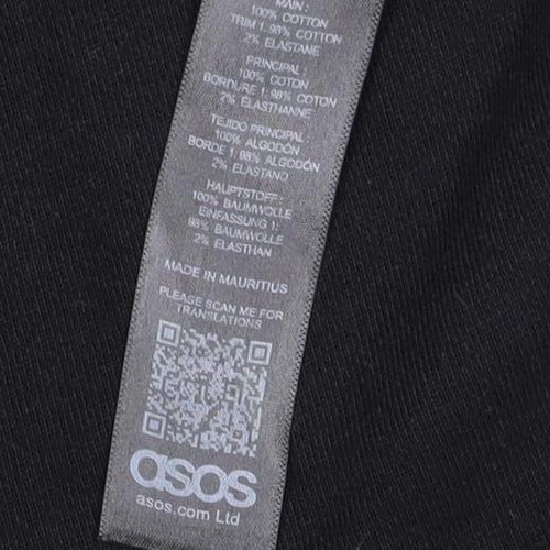 ASOS Men’s Black M Pullover Hoodie Colour Block Striped Trim