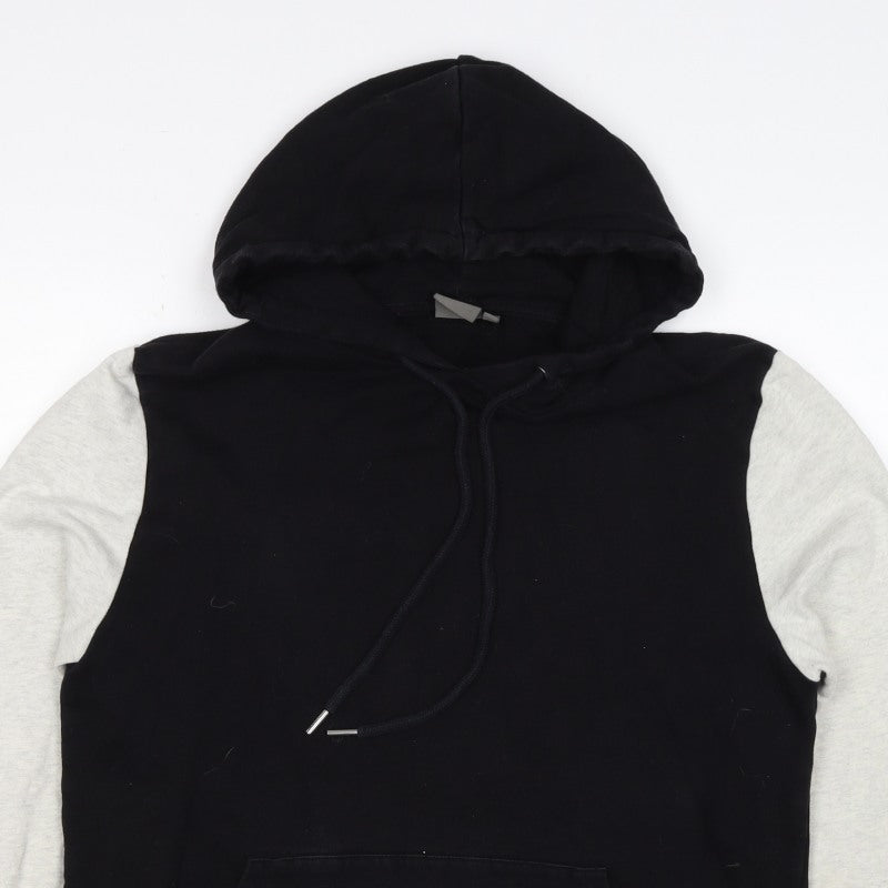 ASOS Men’s Black M Pullover Hoodie Colour Block Striped Trim