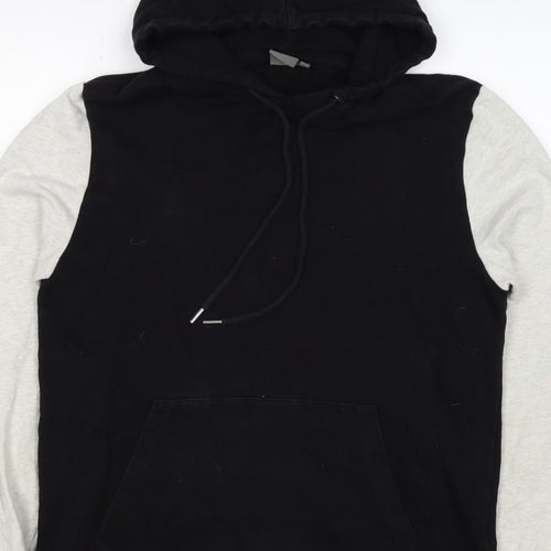 ASOS Men’s Black M Pullover Hoodie Colour Block Striped Trim