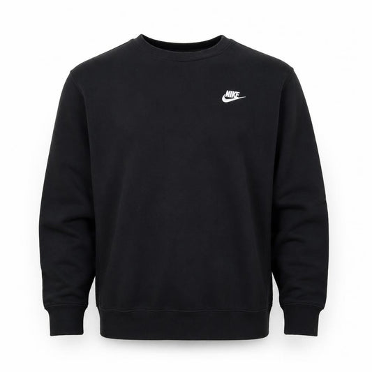 Nike Men’s Black M Crew Neck Pullover Sweatshirt Embroidered Logo