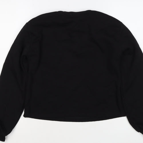Lipsy Girls Black 13-14 Years Christmas Squad Sequin Sweatshirt