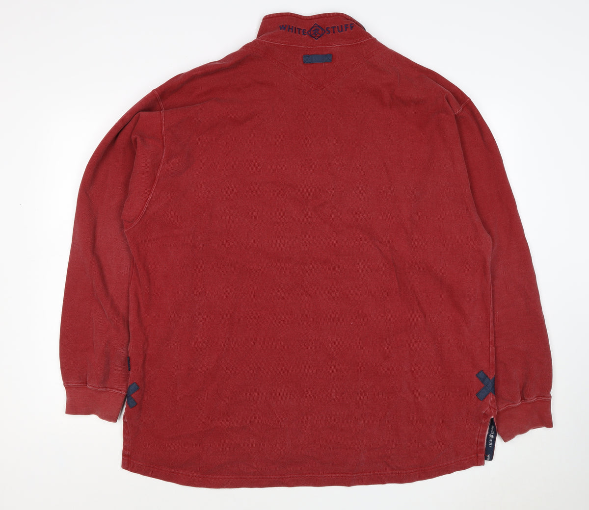 White Stuff Men’s Red 2XL Half Zip High Neck Sweatshirt