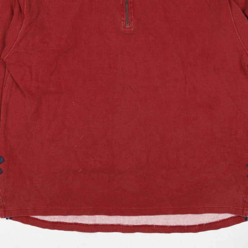 White Stuff Men’s Red 2XL Half Zip High Neck Sweatshirt