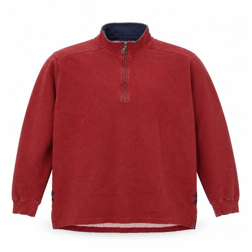 White Stuff Men’s Red 2XL Half Zip High Neck Sweatshirt