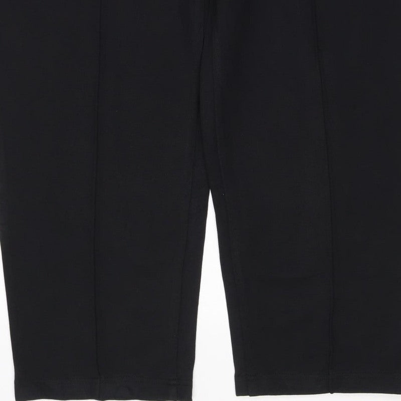 Additional view of Marks and Spencer Women Black, size 20, Short Straight Stretch Trousers