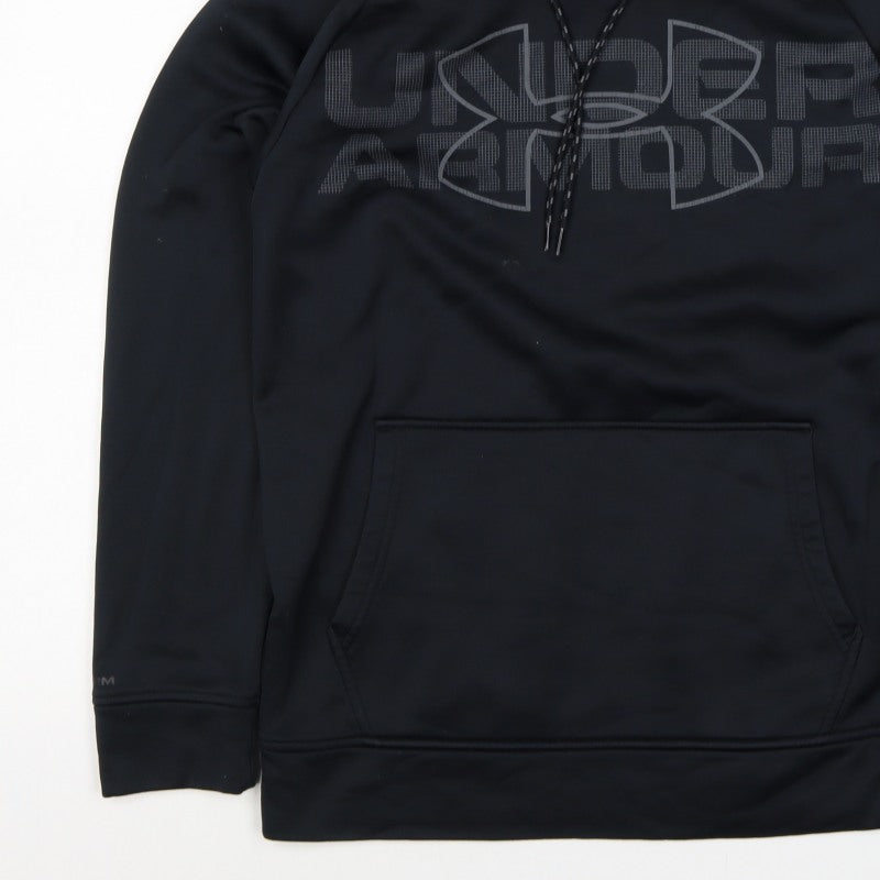 Under Armour Men’s Black S Loose Fit Logo Graphic Pullover Hoodie