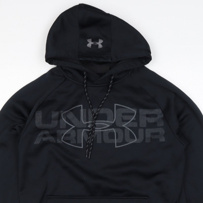 Under Armour Men’s Black S Loose Fit Logo Graphic Pullover Hoodie