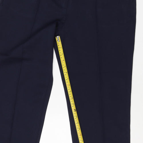 Marks and Spencer Women’s Navy Size 18 Short Straight Pull-On Trousers