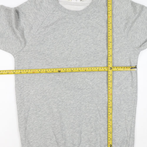 Calvin Klein Men Grey M Logo Hem Crew Neck Pullover Sweatshirt