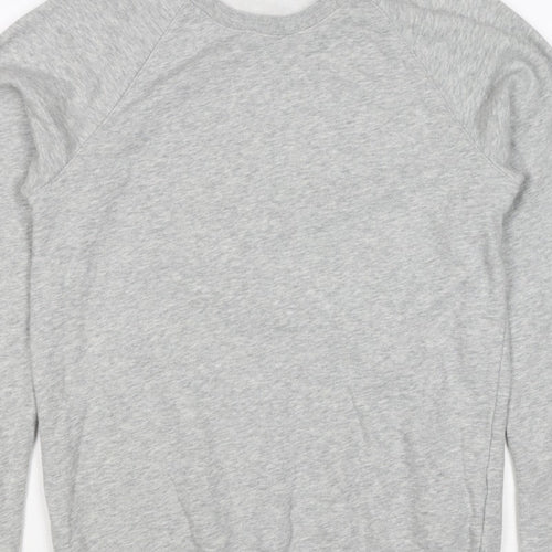 Calvin Klein Men Grey M Logo Hem Crew Neck Pullover Sweatshirt