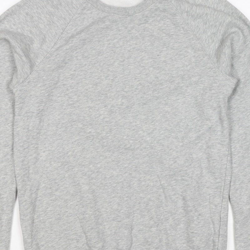 Calvin Klein Men Grey M Logo Hem Crew Neck Pullover Sweatshirt