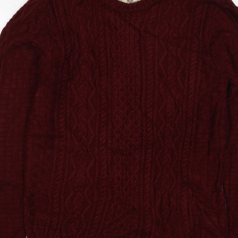 Additional view of Tokyo Laundry Men’s Red S Cable Knit Crew Neck jumper