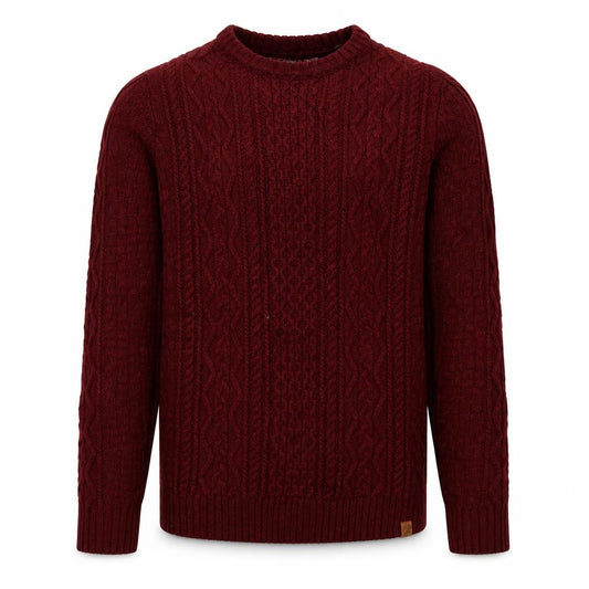 Tokyo Laundry Men’s Red S Cable Knit Crew Neck Pullover Jumper