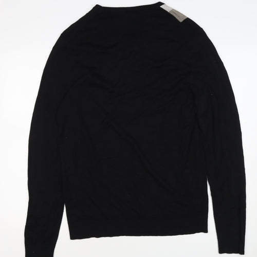 Alfani Men’s Black M Cashmere Blend Geometric Crew Neck Pullover Jumper