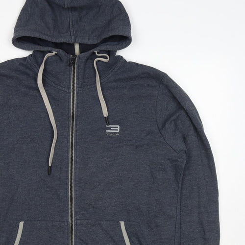 Jack & Jones Tech Men’s Blue L Full Zip Hooded Hoodie