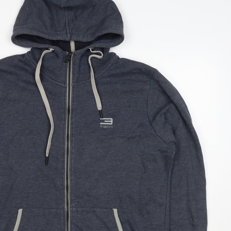 Jack & Jones Tech Men’s Blue L Full Zip Hooded Hoodie