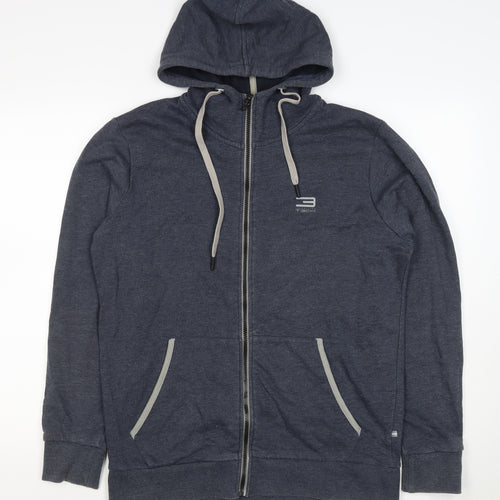 Jack & Jones Tech Men’s Blue L Full Zip Hooded Hoodie