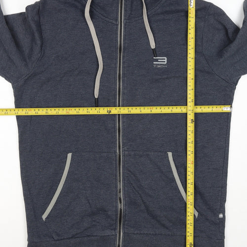 Jack & Jones Tech Men’s Blue L Full Zip Hooded Hoodie