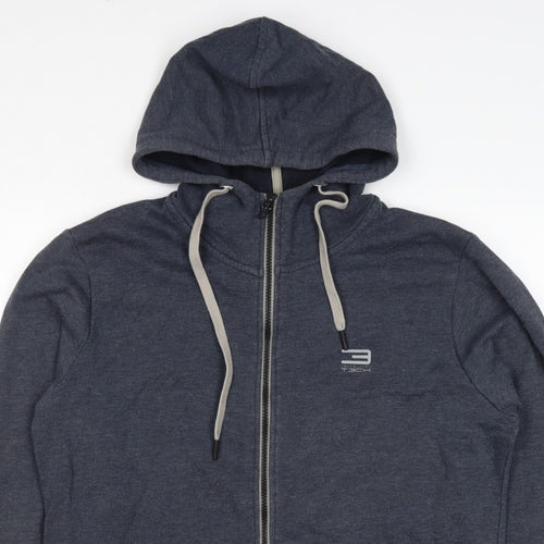 Jack & Jones Tech Men’s Blue L Full Zip Hooded Hoodie