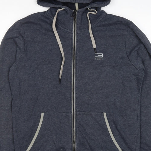 Jack & Jones Tech Men’s Blue L Full Zip Hooded Hoodie