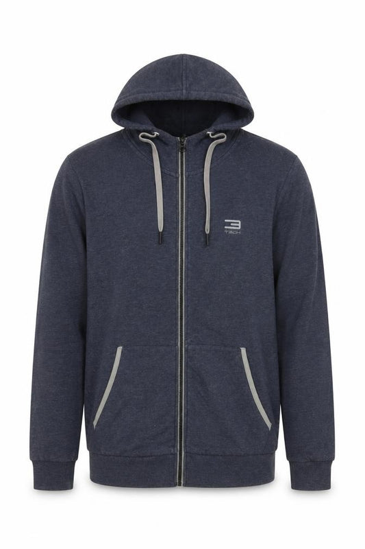 Jack & Jones Tech Men’s Blue L Full Zip Hooded Hoodie