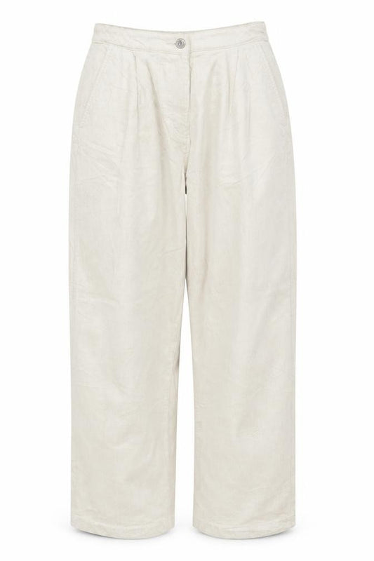 Per Una Women’s Ivory Corduroy Straight Trousers Size 12 Short