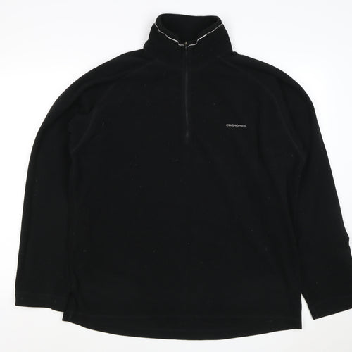 Craghoppers Men’s Black XL Half Zip Fleece Pullover Outdoor Sweatshirt