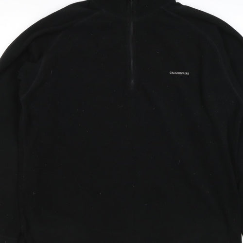 Craghoppers Men’s Black XL Half Zip Fleece Pullover Outdoor Sweatshirt