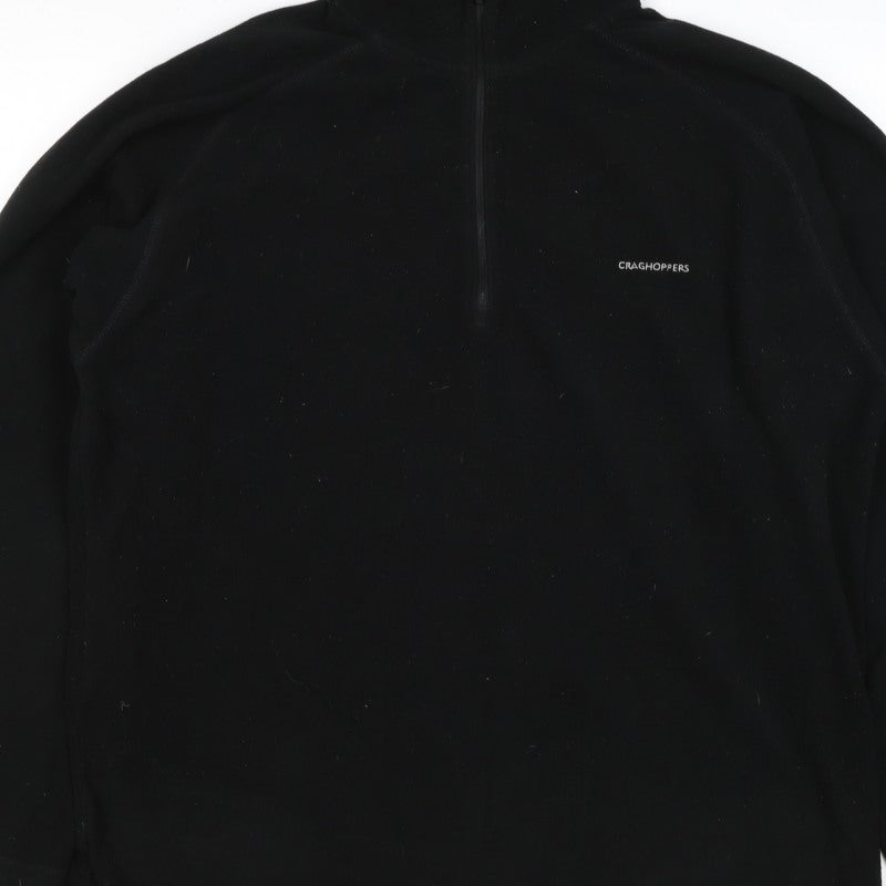 Craghoppers Men’s Black XL Half Zip Fleece Pullover Outdoor Sweatshirt