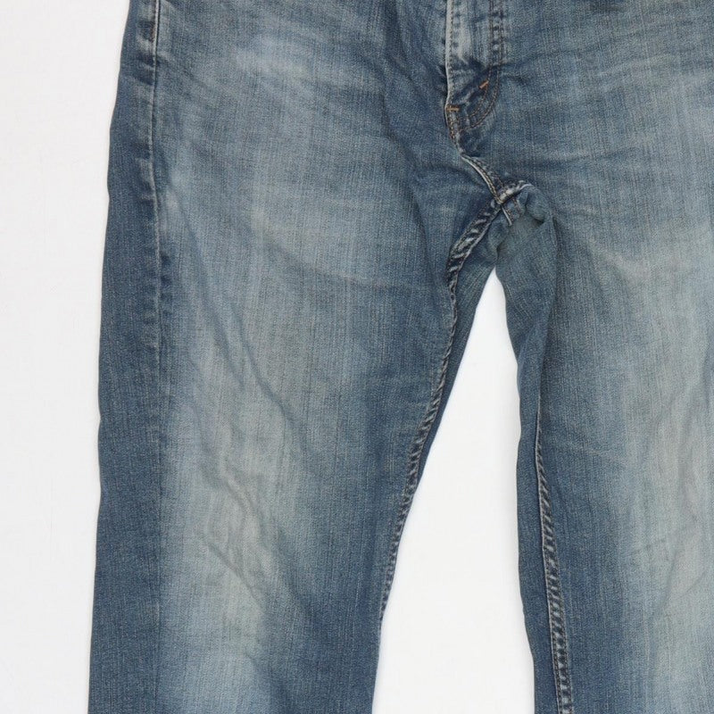 Levi's Men's Blue W33 L30 Straight Fit Medium Wash Denim Jeans