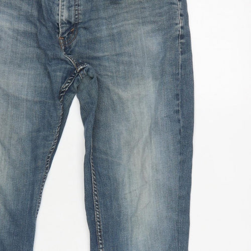 Levi's Men's Blue W33 L30 Straight Fit Medium Wash Denim Jeans