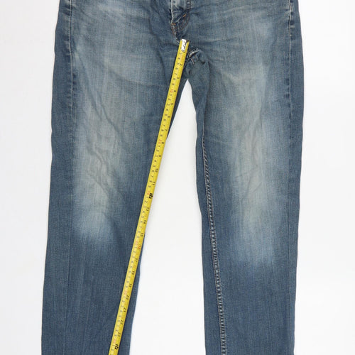 Levi's Men's Blue W33 L30 Straight Fit Medium Wash Denim Jeans