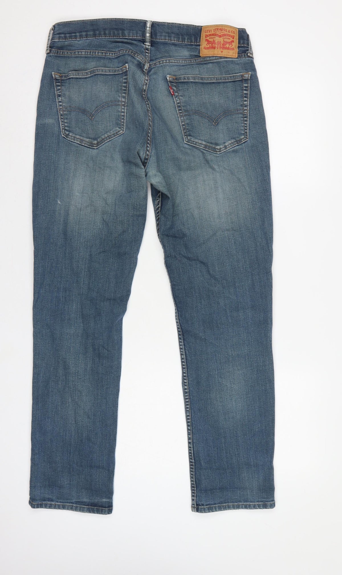 Levi's Men's Blue W33 L30 Straight Fit Medium Wash Denim Jeans