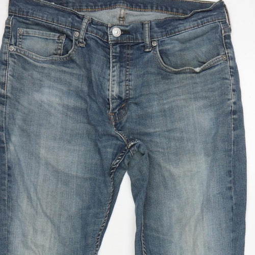 Levi's Men's Blue W33 L30 Straight Fit Medium Wash Denim Jeans
