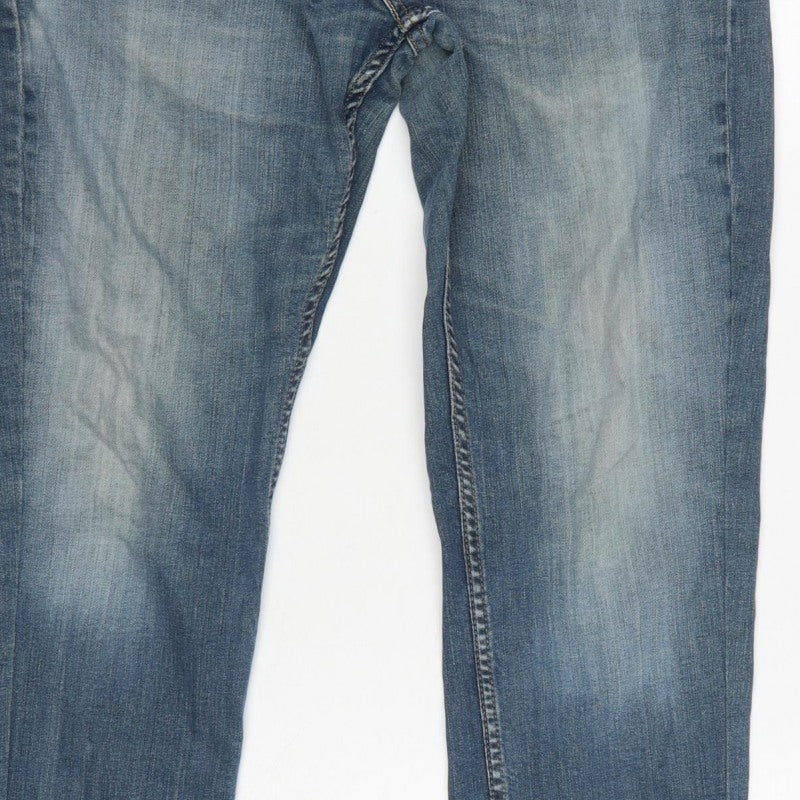 Levi's Men's Blue W33 L30 Straight Fit Medium Wash Denim Jeans