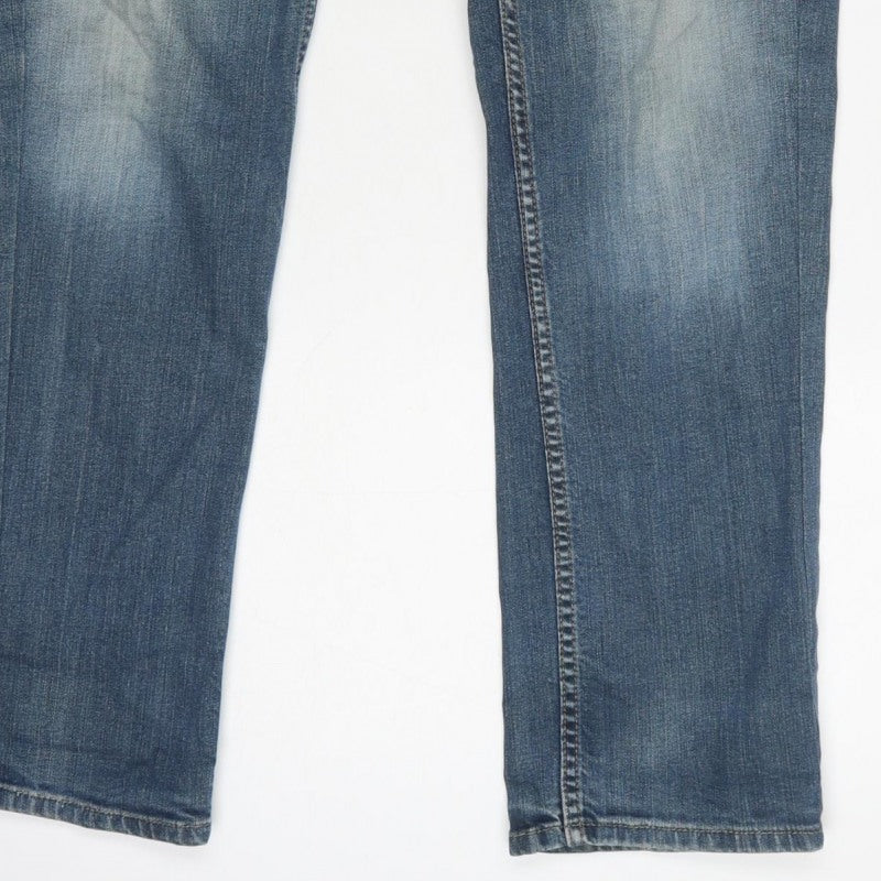 Levi's Men's Blue W33 L30 Straight Fit Medium Wash Denim Jeans