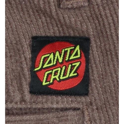 Santa Cruz Women's Brown UK 8 Corduroy Straight Trousers Logo