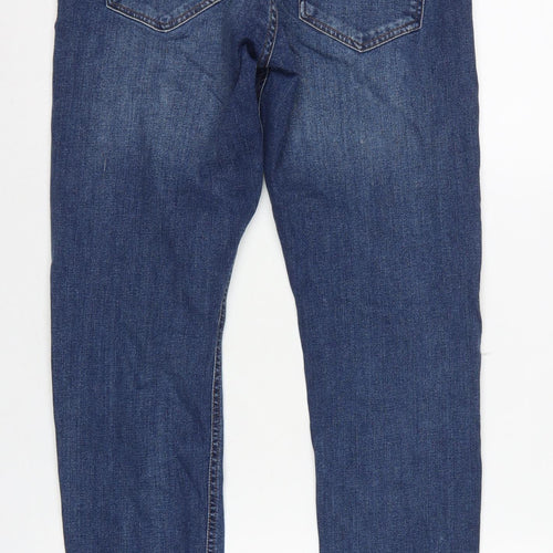 Next Men's Blue W32 L31 Skinny Distressed Stretch Denim Jeans