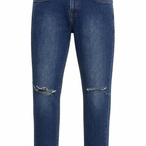 Next Men's Blue W32 L31 Skinny Distressed Stretch Denim Jeans