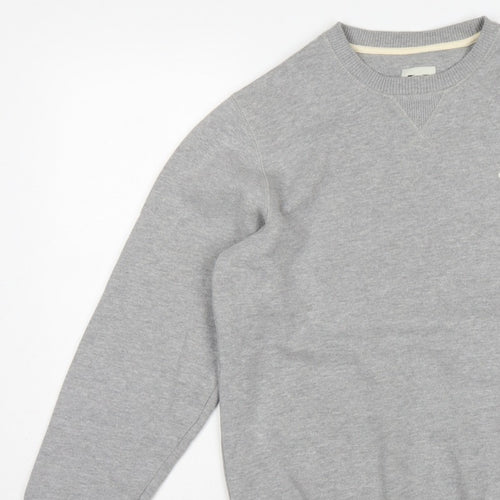 Animal Men’s Grey S Pullover Crew Neck Embroidered Logo Sweatshirt