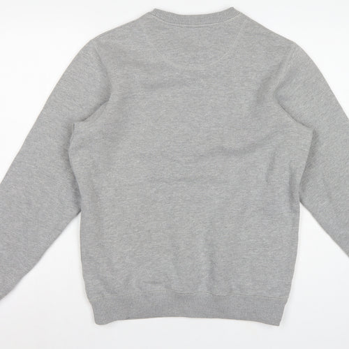 Animal Men’s Grey S Pullover Crew Neck Embroidered Logo Sweatshirt