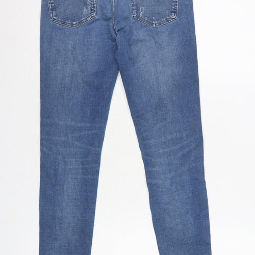 UNIQLO Women’s Blue UK 10 Skinny Distressed Stretch Jeans W27