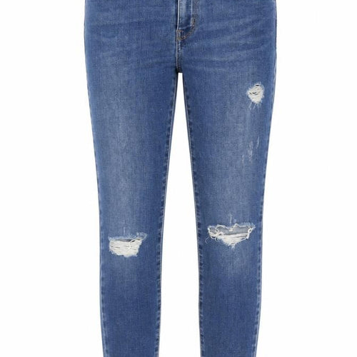 UNIQLO Women’s Blue UK 10 Skinny Distressed Stretch Jeans W27