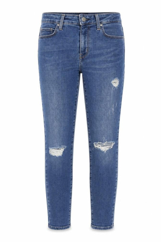 UNIQLO Women’s Blue UK 10 Skinny Distressed Stretch Jeans W27