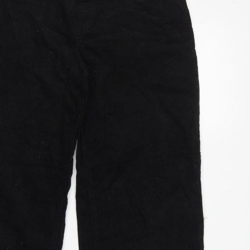 H&M Divided Women’s Black UK 8 Corduroy Wide-Leg Trousers