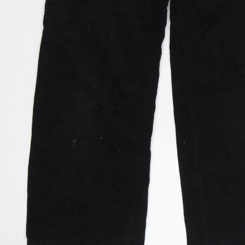 H&M Divided Women’s Black UK 8 Corduroy Wide-Leg Trousers